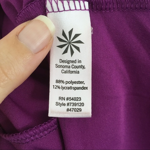 Athleta Nectar Faux Wrap Dress Purple Small Tall - Picture 13 of 15